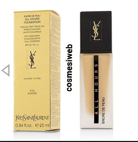 yves saint laurent b30 almond|All Hours Longwear Natural Matte Foundation .